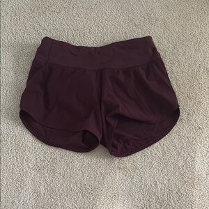 Lululemon Burgundy Speed Up High Rise 2.5in inseam Athletic Shorts